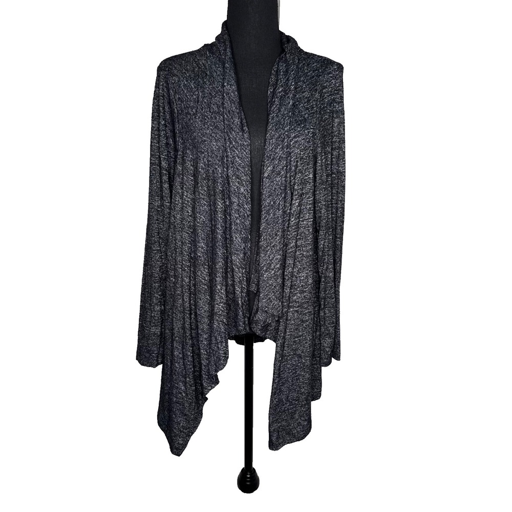 Philosophy Republic Clothing Open Front Cardigan | Draped Waterfall Hem Size Med